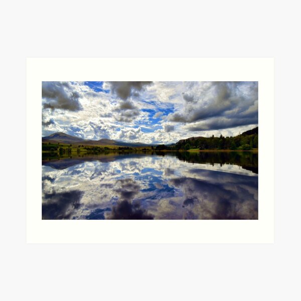 Water Reflections- Loch Rannoch-Highlands of Scotland. Art Print