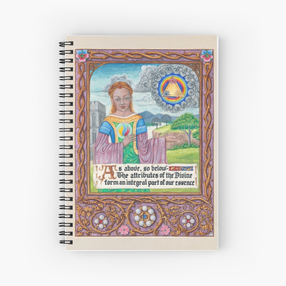 Medieval Illumination - As Above so Below Spiral Notebook