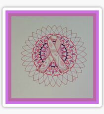 Breast Cancer Ribbon Mandala Sticker