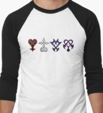 All Kingdom Hearts Enemies Unite (Without Quote) Baseball ¾ Sleeve T-Shirt