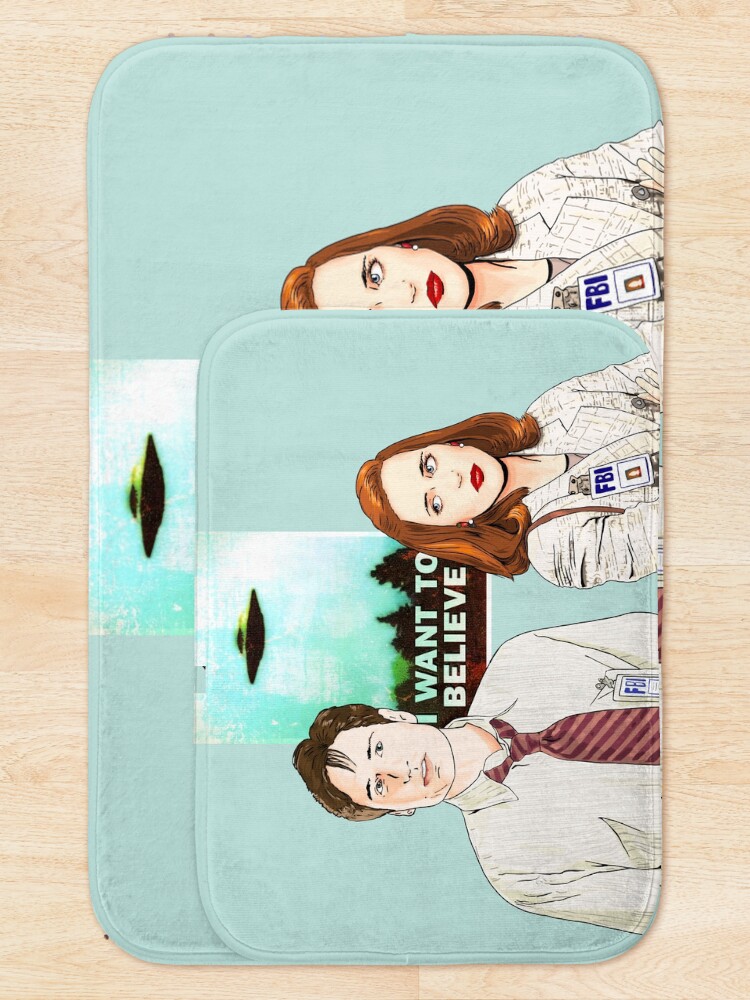 Alternate view of The X files the truth is out there I want to believe by Mimie ( more 70 designs XFiles in my shop) Bath Mat