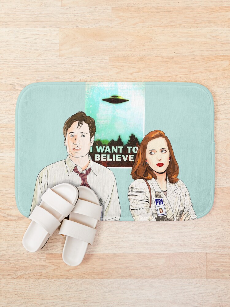 Alternate view of The X files the truth is out there I want to believe by Mimie ( more 70 designs XFiles in my shop) Bath Mat