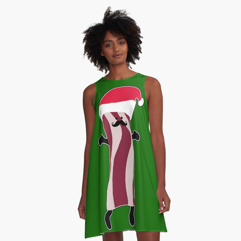 Santa Bacon A-Line Dress
