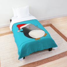Happy Christmas Penguin Comforter