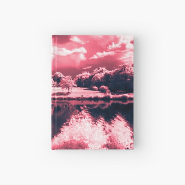enchanted lake and pink trees Hardcover Journal