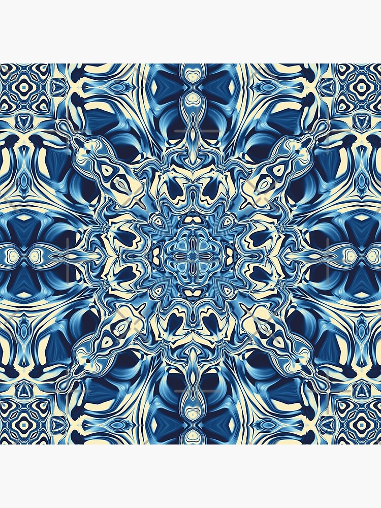 Liquefied Flow VI - Blue Cream by ifourdezign