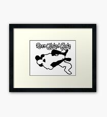 Rear Naked Choke Mixed Martial Arts Black Framed Print