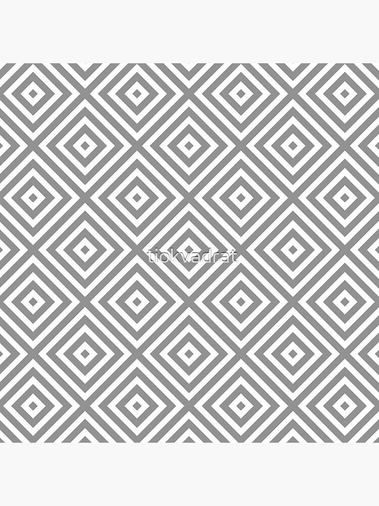 Diamonds - White on Grey for Neutral Decors by tiokvadrat