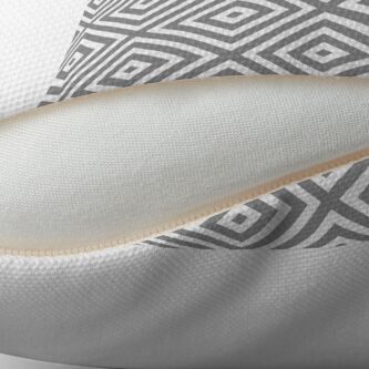 Alternate view of Diamonds - White on Grey for Neutral Decors Throw Pillow