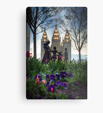 An Evening at Temple Square - 6 Metal Print