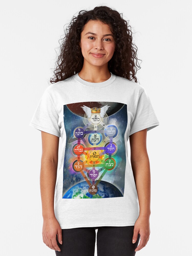 Alternate view of Kablalistic Tree of Life With Planets Classic T-Shirt