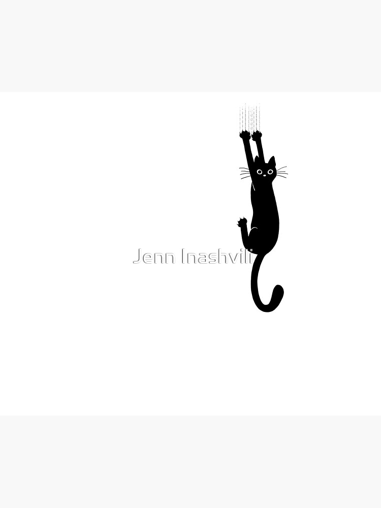 Black Cat Holding On by ShortCoffee