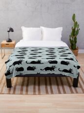 Black Cat Throw Blanket