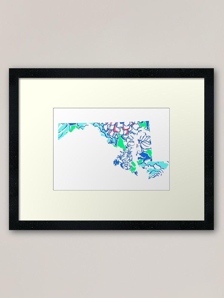 Alternate view of Lilly States - Maryland Framed Art Print
