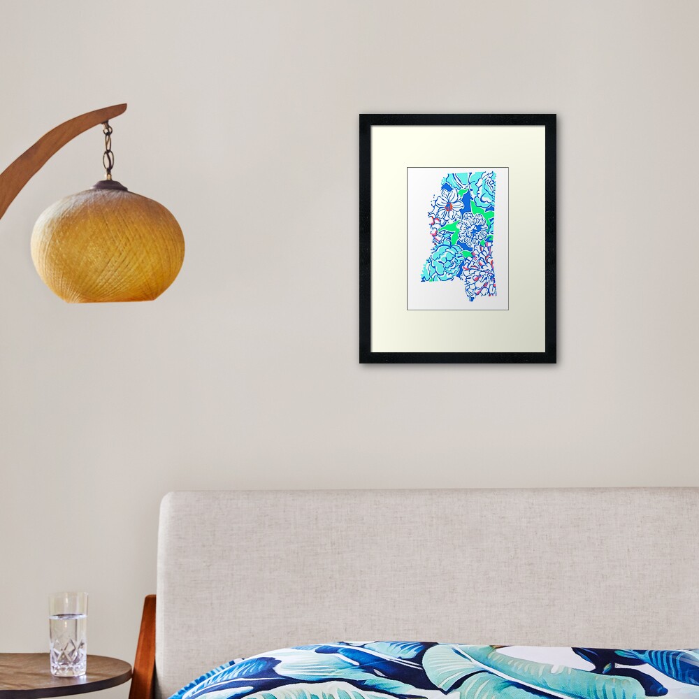 Lilly States - Mississippi Framed Art Print