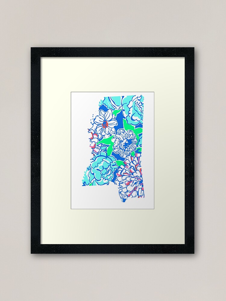 Alternate view of Lilly States - Mississippi Framed Art Print