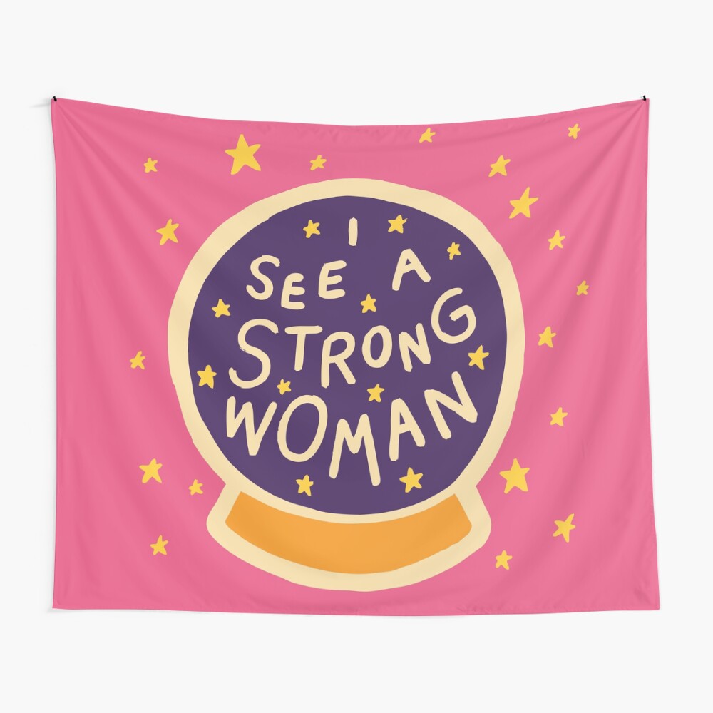 I see a strong woman Wall Tapestry