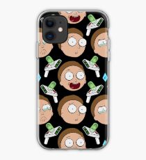 Rick and Morty - Morty Smith Death Crystal Portal Gun Hand-drawn Seamless Pattern iPhone Case