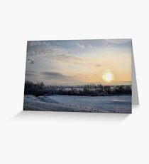 Snowy scene. Greeting Card