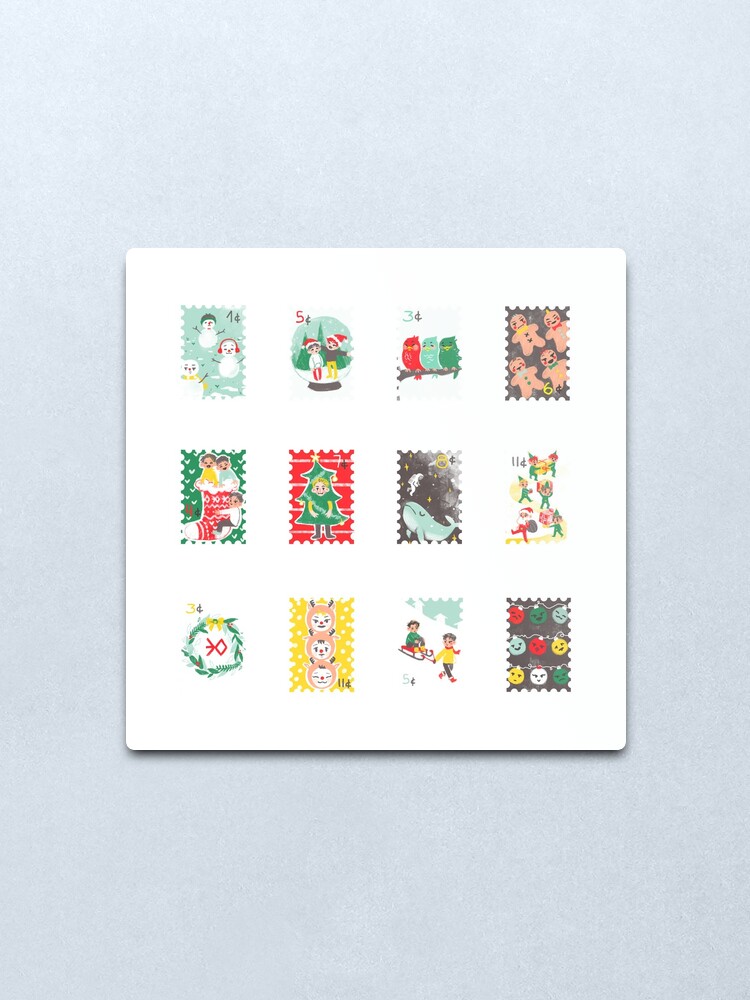 Vista alternativa de Lámina metálica Exo sellos de navidad