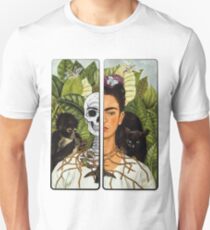 Frida Kahlo - Self Portrait (1940) Skeleton Version Unisex T-Shirt