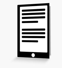 E-Book Reader Greeting Card