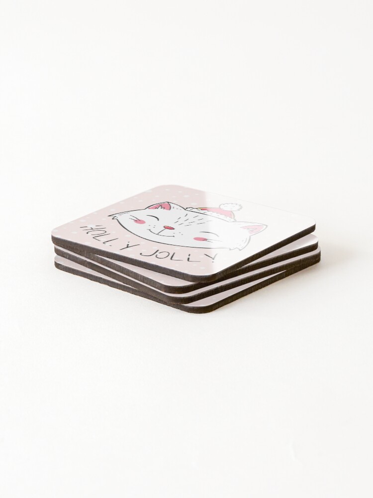 Alternate view of Christmas Kitten Coasters (Set of 4)
