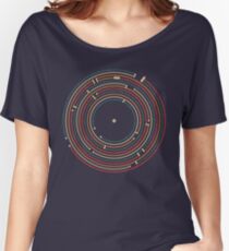 Camiseta ancha Expediente de vinilo de música mapa del metro laberinto
