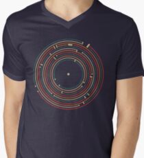 Vinyl music metro record map labyrinth Men's V-Neck T-Shirt