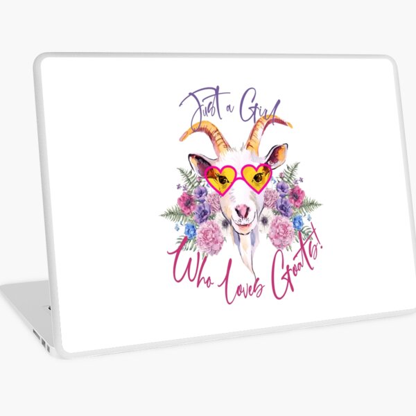 Just a Girl Who Loves Goats Laptop Skin