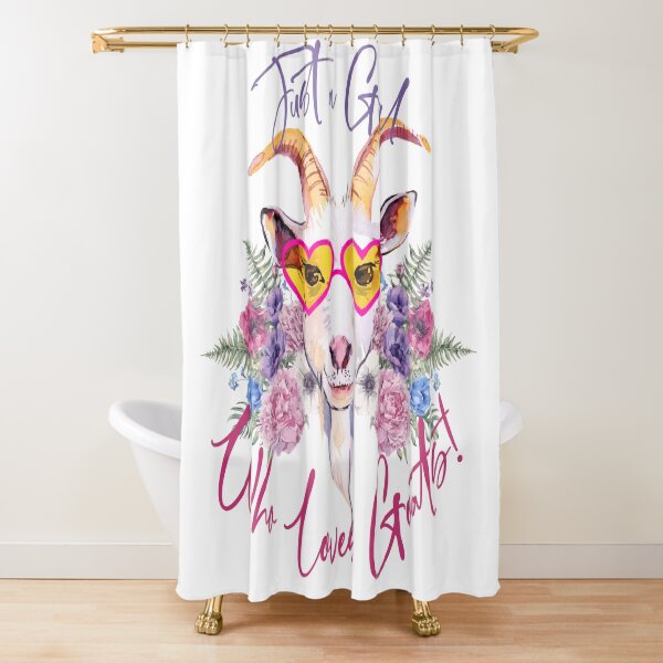 Just a Girl Who Loves Goats Shower Curtain