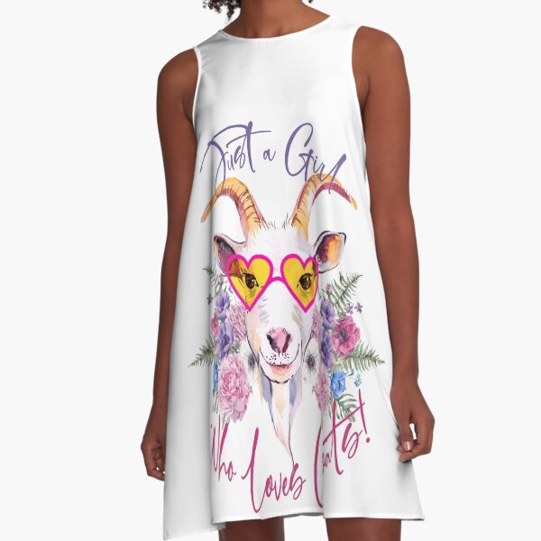 Just a Girl Who Loves Goats A-Line Dress