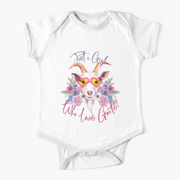 Just a Girl Who Loves Goats Short Sleeve Baby One-Piece