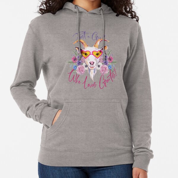 Just a Girl Who Loves Goats Lightweight Hoodie