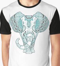 Turquoise Elephant Graphic T-Shirt