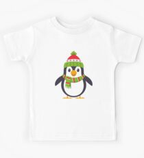 Christmas Penguin Emoji JoyPixels for Xmas Kids T-Shirt