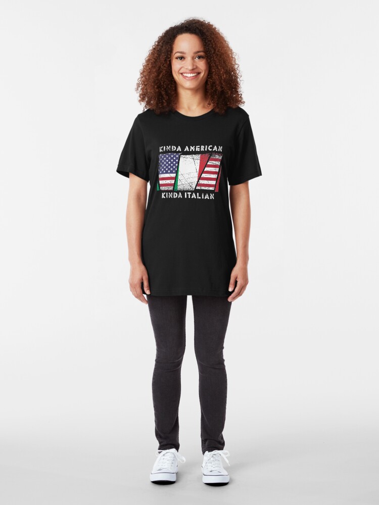 Alternative Ansicht von Kinda American Kinda Italian - Dual Citizenship Slim Fit T-Shirt