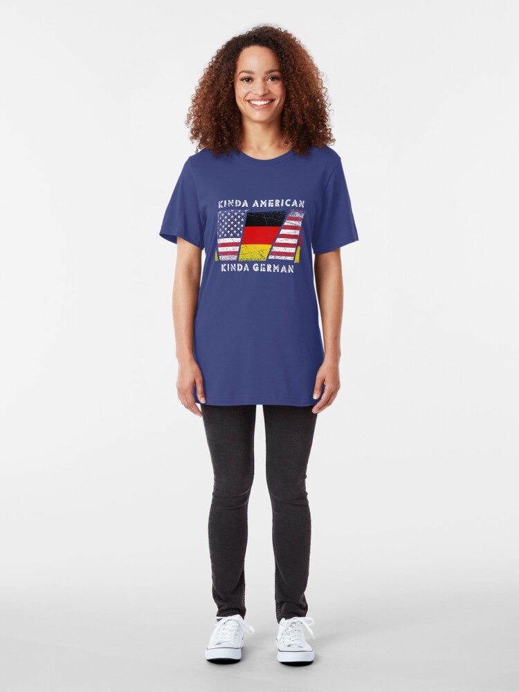 Alternative Ansicht von Kinda American Kinda German - Dual Citizenship Slim Fit T-Shirt