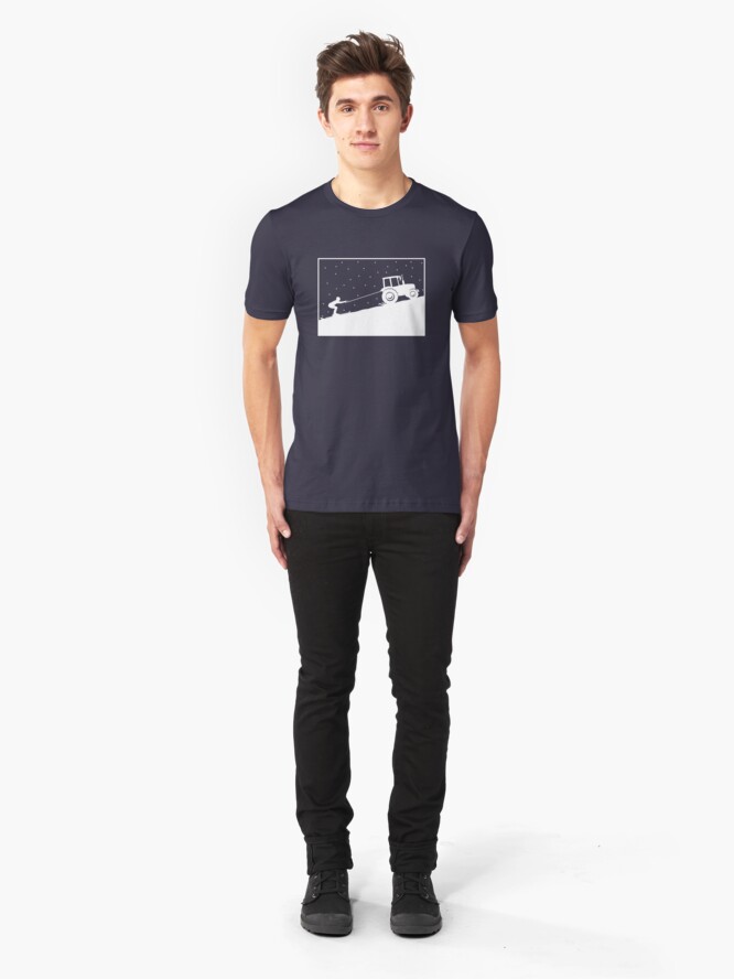 Alternative Ansicht von Tractor Skiing - Funny Ski Slim Fit T-Shirt