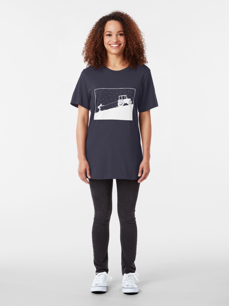 Alternative Ansicht von Tractor Skiing - Funny Ski Slim Fit T-Shirt