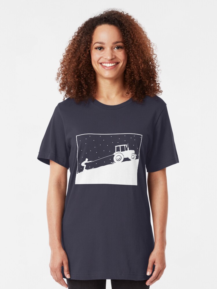Alternative Ansicht von Tractor Skiing - Funny Ski Slim Fit T-Shirt