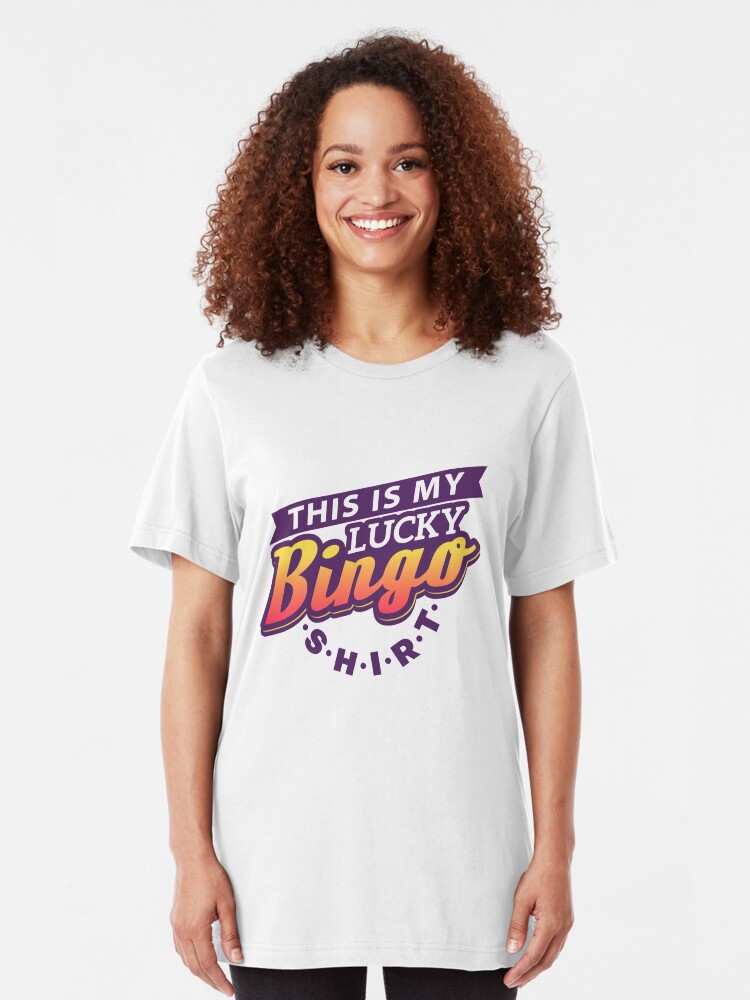 Alternate view of This Is My Lucky Bingo Shirt - Gambling & Lottery Slim Fit T-Shirt