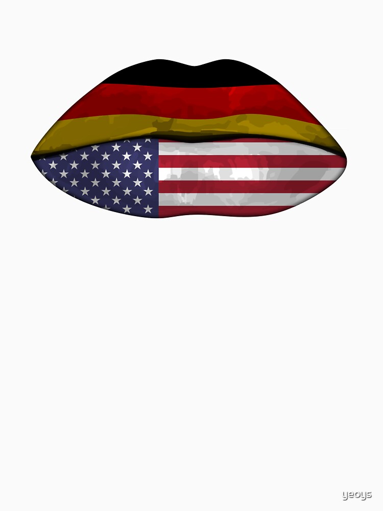 Germany USA Flag Lips - Dual Citizenship von yeoys