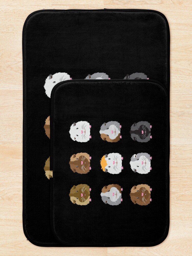 Alternate view of Nine Guinea pigs faces (Super cute!) Bath Mat