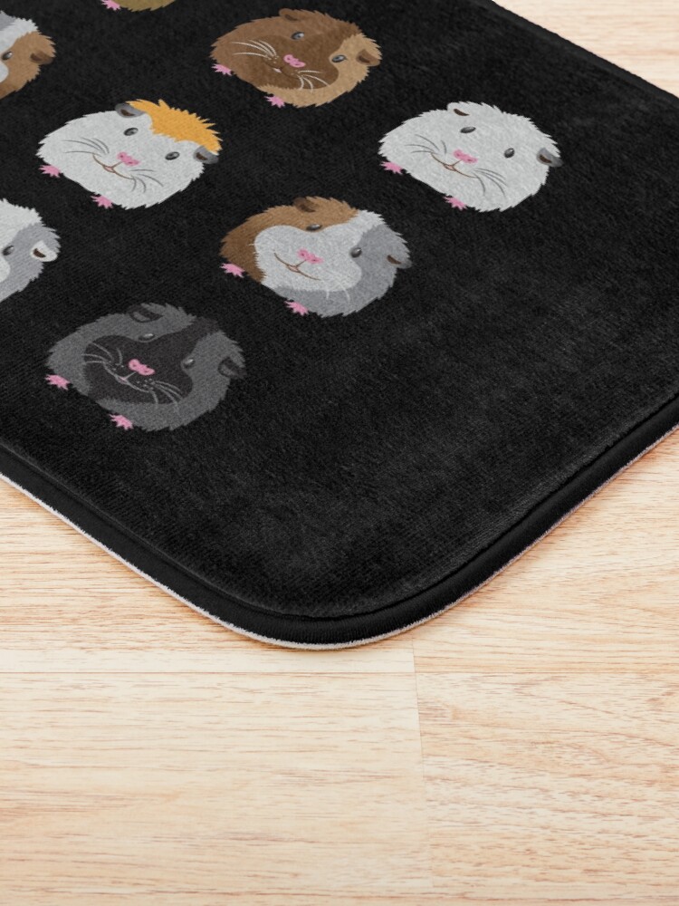 Alternate view of Nine Guinea pigs faces (Super cute!) Bath Mat
