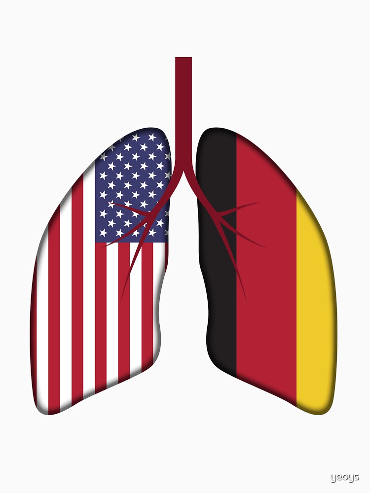 Germany USA Flag Lungs - Dual Citizenship von yeoys