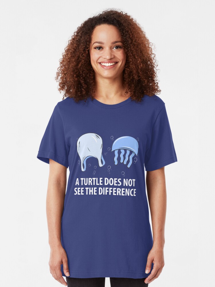 Alternative Ansicht von A Turtle Does Not See The Difference - Sea Turtle Slim Fit T-Shirt