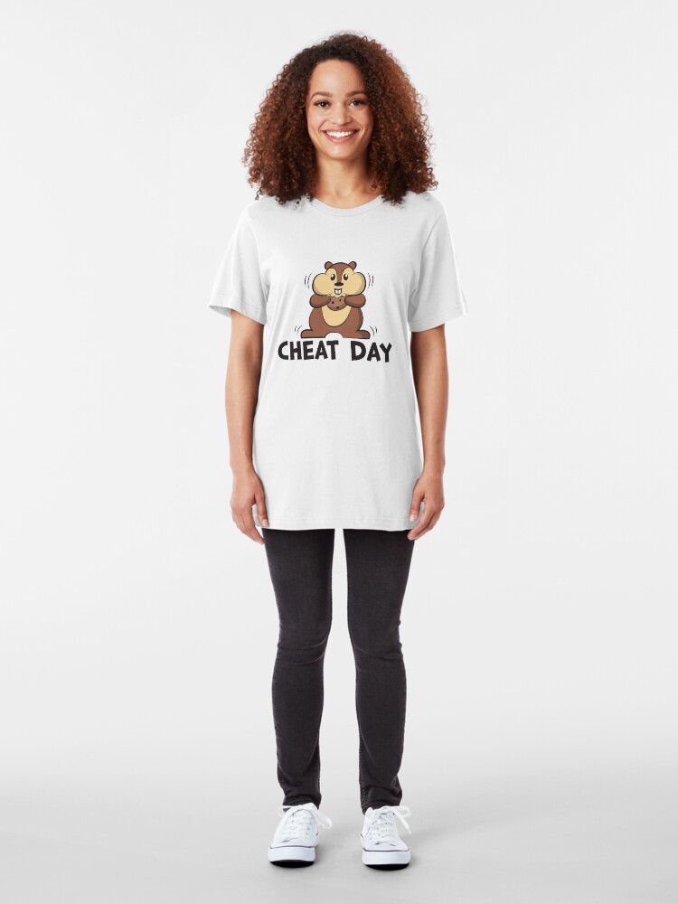 Alternative Ansicht von Diet Motivation - Cheat Day Slim Fit T-Shirt