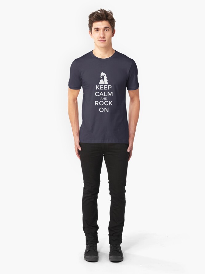 Alternative Ansicht von Keep Calm And Rock On - Climbing & Boulder Slim Fit T-Shirt