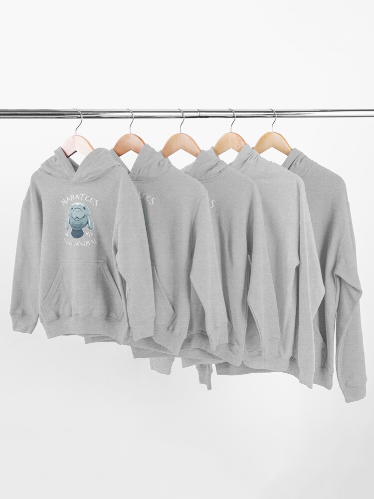 Alternate view of Manatees Are My Spirit Animal - Cute Manatee Kids Pullover Hoodie